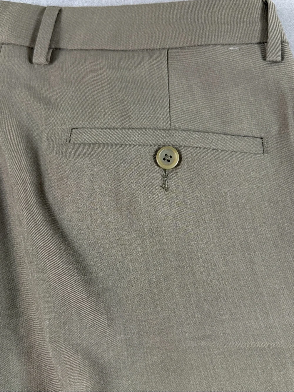 Haggar Dress Pants Mens‎ 32x30 Tan Straight Fit Super Flex Waistband Repreve